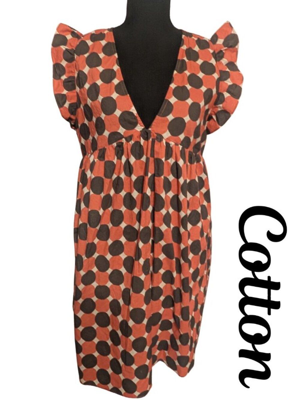 Mustard Seed V‑Neck 100% Cotton Dress